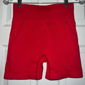 Seamless Ribbed Workout Shorts - M